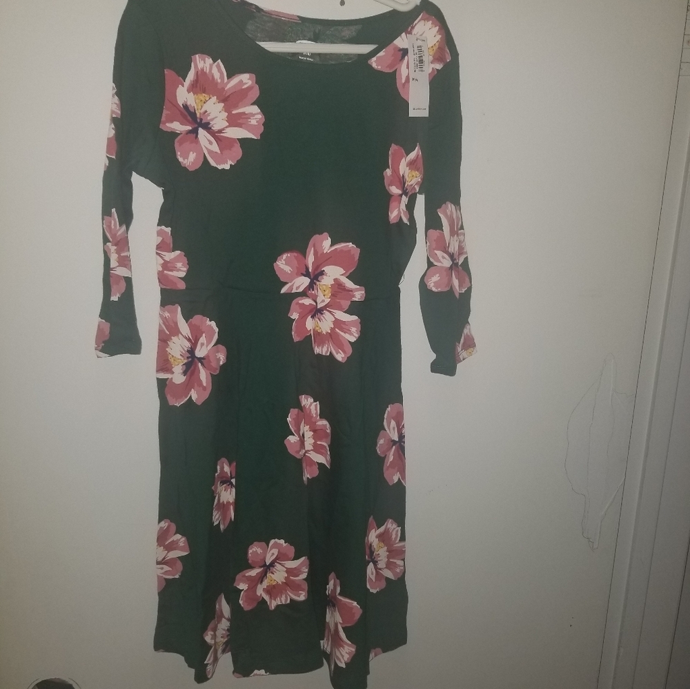 Girls floral 3/4 sleeve dress